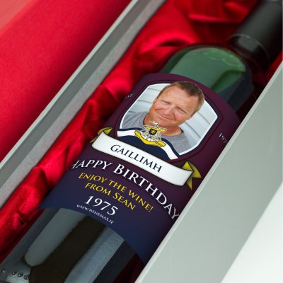 (image for) Galway GAA Birthday Gift Personalised Wine