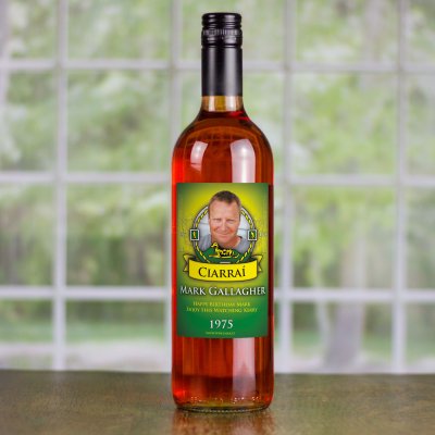 (image for) Kerry GAA Fan Birthday Present Personalised Wine Gifts
