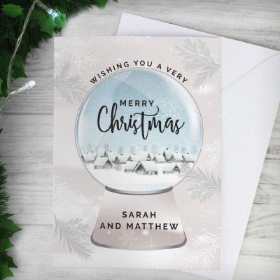 (image for) Personalised Christmas Snow Globe Card