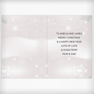 (image for) Personalised Christmas Snow Globe Card