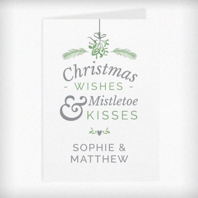 (image for) Personalised Couples Mistletoe Card