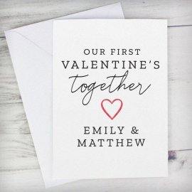 (image for) Personalised Our 1st Valentine's Day Card