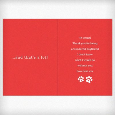 (image for) Personalised I Love You More than the Dog Card