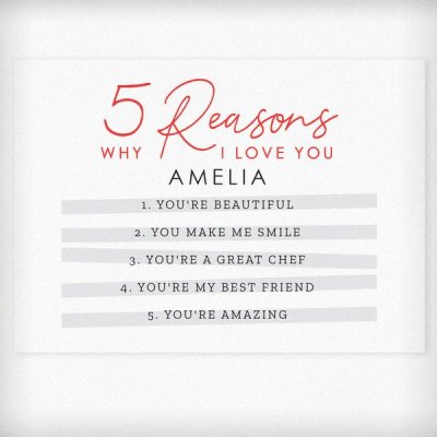 (image for) Personalised 5 Reasons Why Card