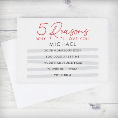 (image for) Personalised 5 Reasons Why Card