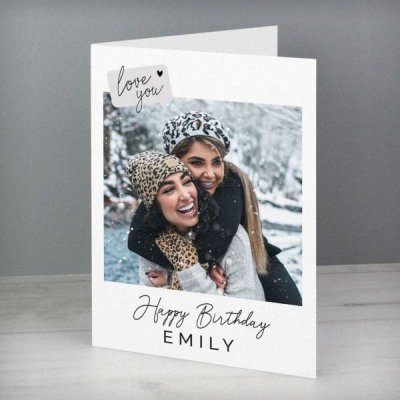 (image for) Personalised Love You Photo Upload Greeting Card