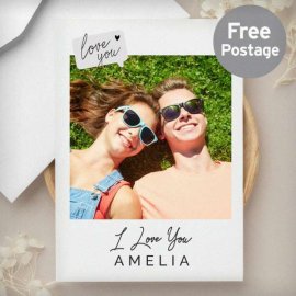 (image for) Personalised Love You Photo Upload Greeting Card