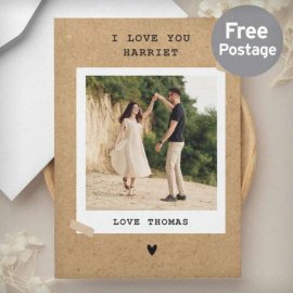 (image for) Personalised Polaroid Photo Upload Greeting Card