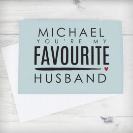 (image for) Personalised You're My Favourite Husband Card