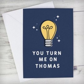 (image for) Personalised You Turn Me On Card