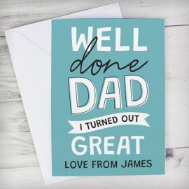 (image for) Personalised Well Done Dad... Card
