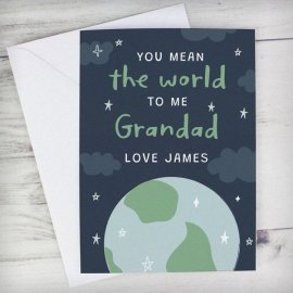 (image for) Personalised You Mean The World To Me Card