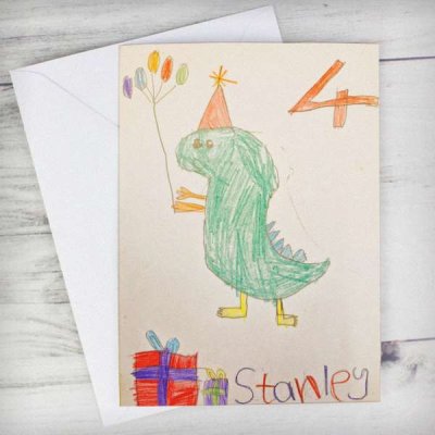 (image for) Personalised Childrens Drawing Photo Upload Card