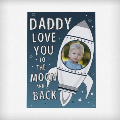 (image for) Personalised Moon & Back Photo Upload Card