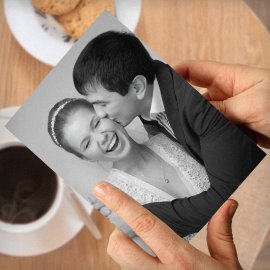 (image for) Personalised Photo Upload Card - Serif Font