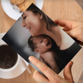 (image for) Personalised Photo Upload Card - Cursive Font