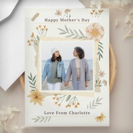 (image for) Personalised Wild Flowers Photo Upload Card