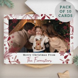 (image for) Personalised Photo Upload Pack of 10 Christmas Cards