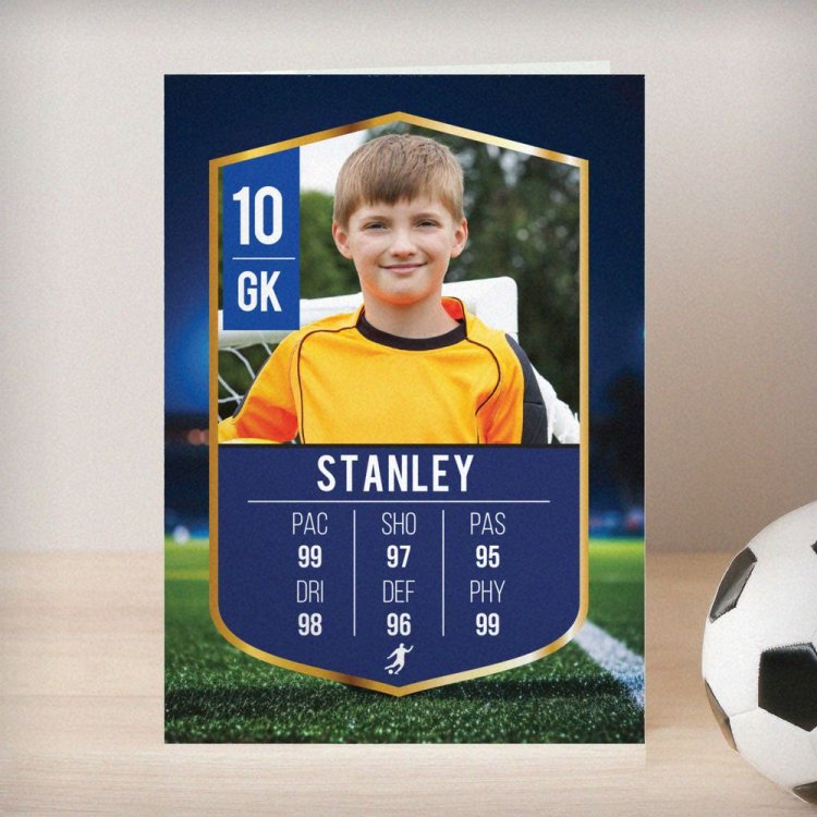 Modal Additional Images for Personalised Photo Football Birthday Card
