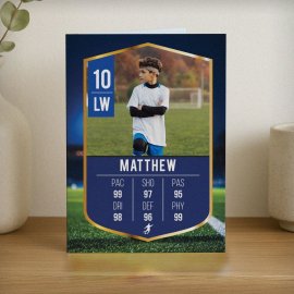 (image for) Personalised Photo Football Birthday Card