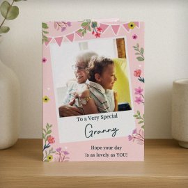 (image for) Personalised Photo Upload Floral Card