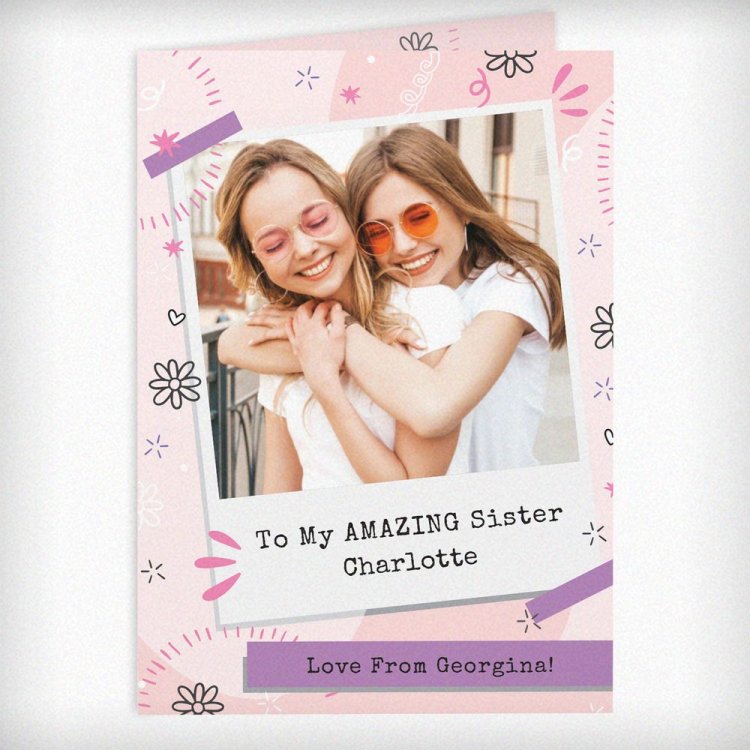 Modal Additional Images for Personalised Photo Upload Polaroid Birthday Card