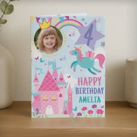(image for) Personalised Photo Upload Princess Birthday Card