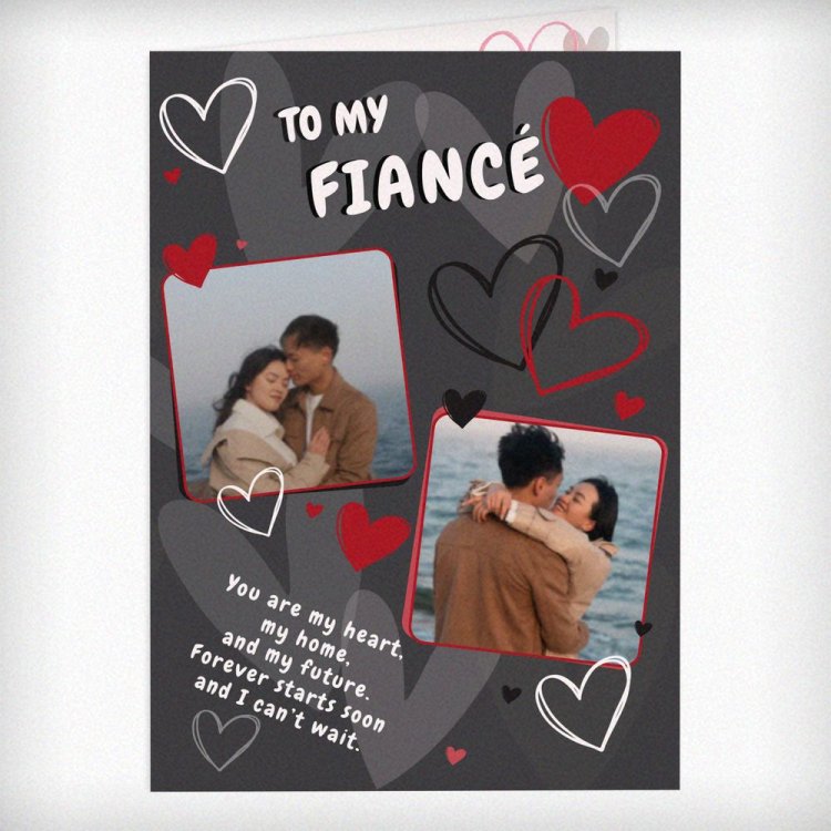 Modal Additional Images for Personalised Photo Upload Hearts Card