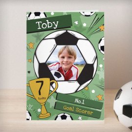 (image for) Personalised Photo Upload Football Birthday Card