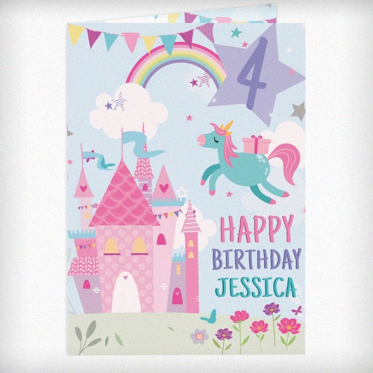 Modal Additional Images for Personalised Princess Birthday Card