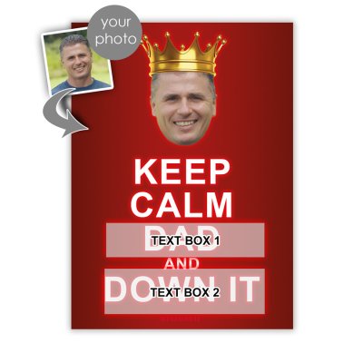 (image for) Keep Calm Dad Personalised Father's Day Wine Gift
