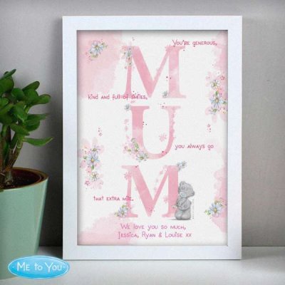 (image for) Personalised Me To You Mum White A4 Framed Print