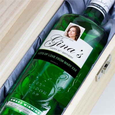 (image for) 30th Birthday Gift Gordons Personalised Gin Bottle 70cl