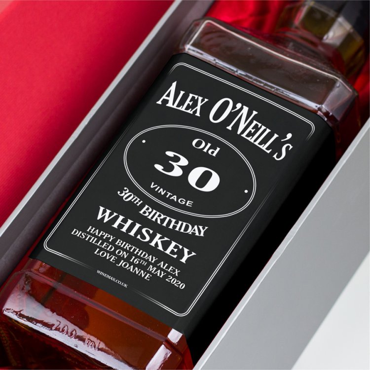 (image for) JDesign Personalised Whiskey Age 70cl - Click Image to Close