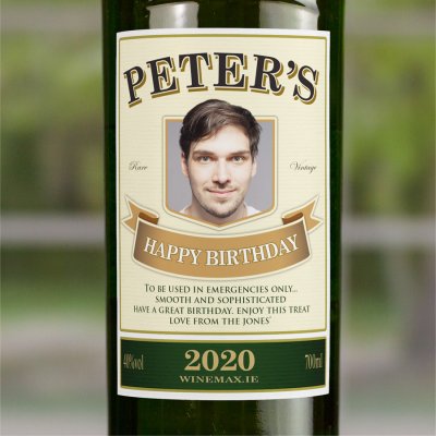 (image for) 30th Birthday Gift Irish Personalised Whiskey 70cl