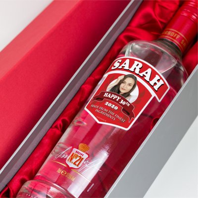(image for) Gift for Girlfriend Personalised Smirnoff Vodka Bottle 70cl