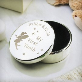 (image for) Personalised Fairy Princess First Tooth Trinket Box