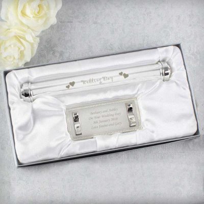(image for) Personalised Wedding Day Certificate Holder