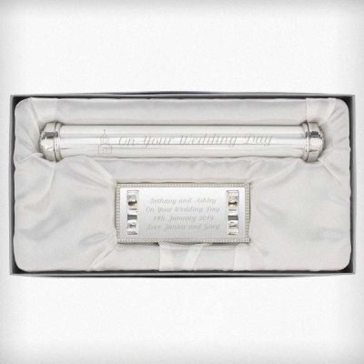(image for) Personalised Church Silver Plated Certificate Holder