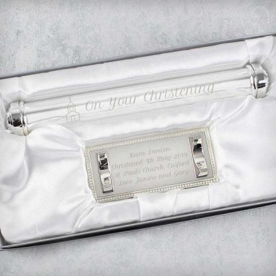 (image for) Personalised Church Silver Plated Certificate Holder
