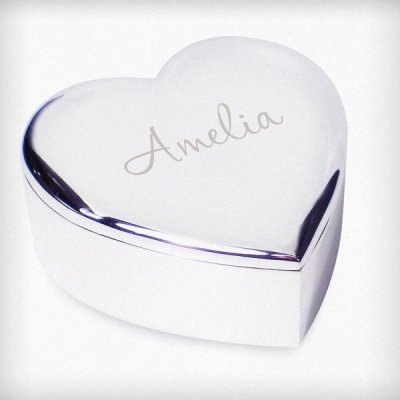 (image for) Personalised Name Only Heart Trinket Box