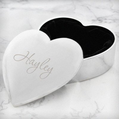 (image for) Personalised Name Only Heart Trinket Box