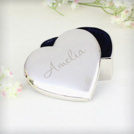 (image for) Personalised Name Only Heart Trinket Box