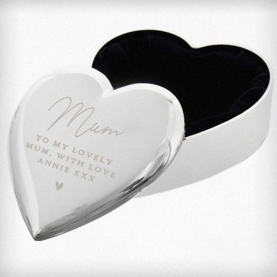 (image for) Personalised Name and Message Heart Trinket Box
