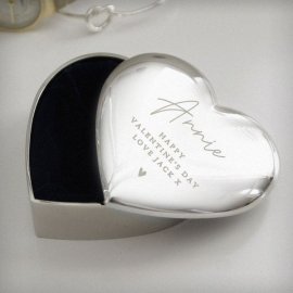 (image for) Personalised Name and Message Heart Trinket Box