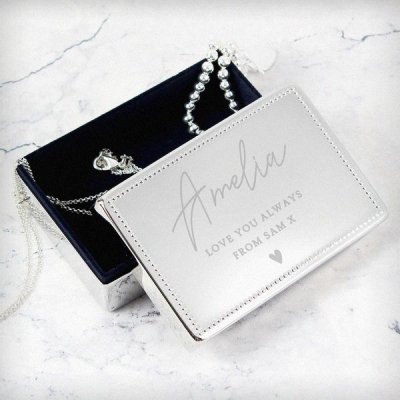 (image for) Personalised Name and Message Rectangular Jewellery Box