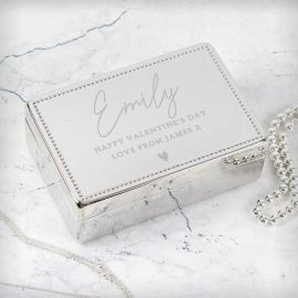 (image for) Personalised Name and Message Rectangular Jewellery Box