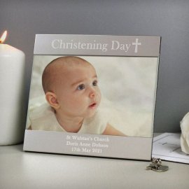 (image for) Personalised Christening Day Square 6x4 Photo Frame