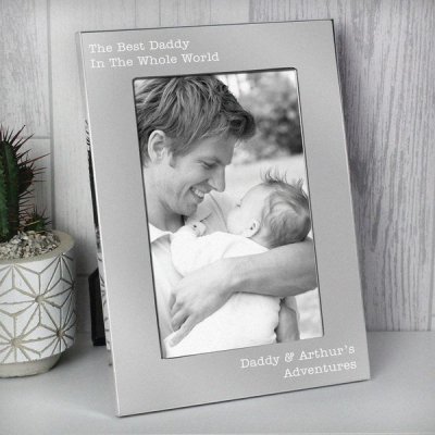 (image for) Personalised Free Text 7 x 5 Silver Photo Frame