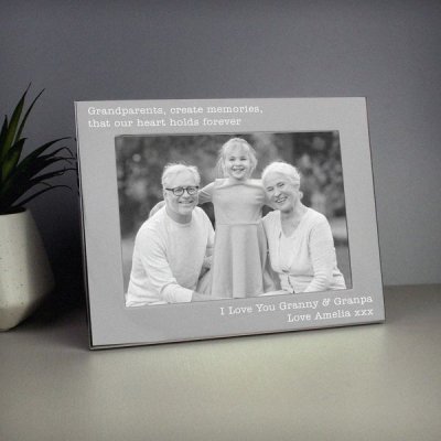 (image for) Personalised Free Text 5 x 7 Silver Photo Frame